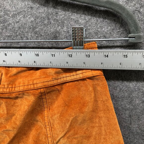 Madewell Velveteen A-Line Mini Skirt Womens 00 Button Front Tan Pecan Orange 70s - Picture 4 of 9